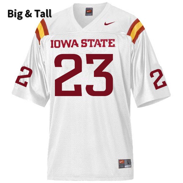 Iowa State Cyclones Men's #23 Parker Rickert Nike NCAA Authentic White Big & Tall College Stitched Football Jersey NF42A05DK